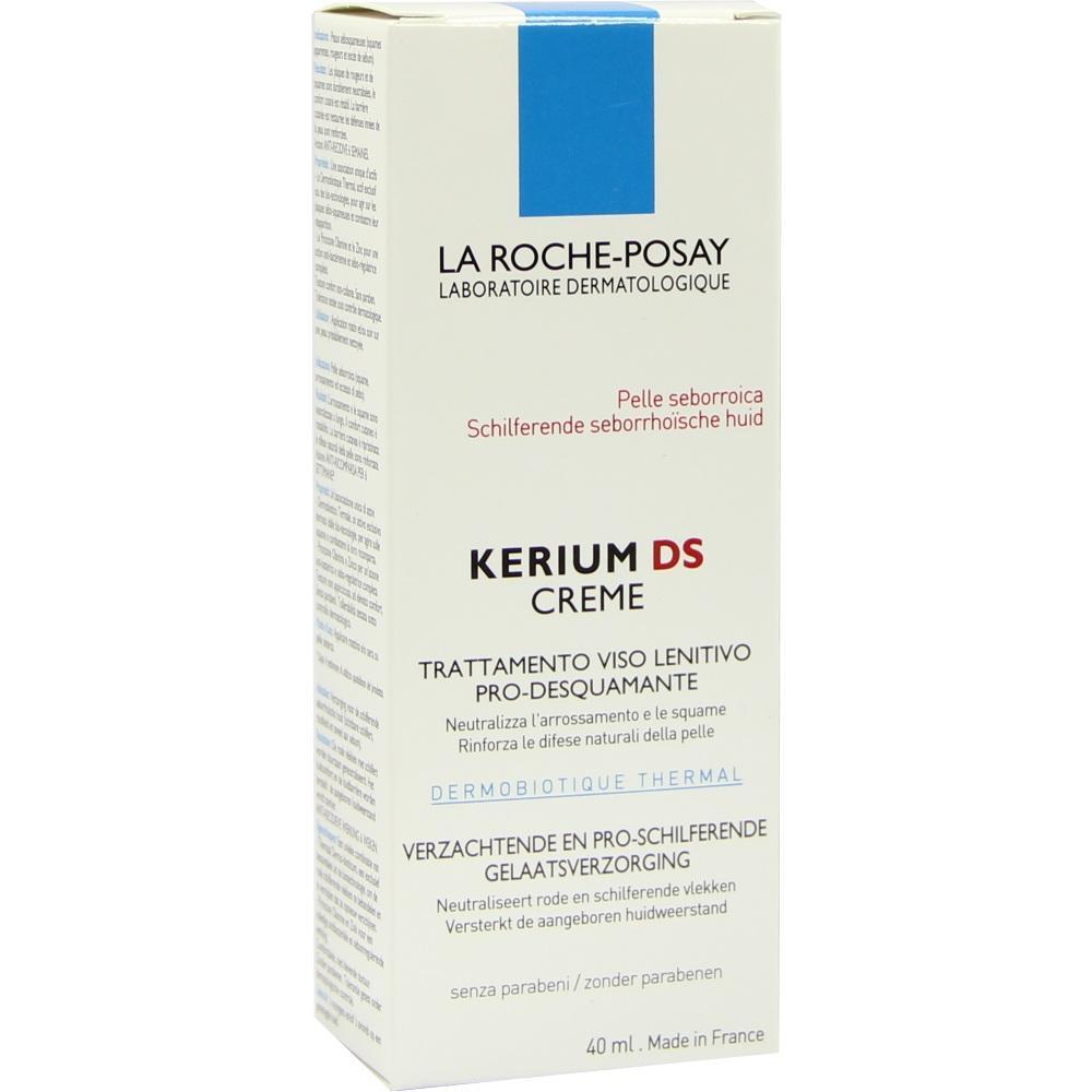 Eine weiße Verpackung von La Roche-Posay Kerium DS Creme gegen Hautschuppen.
