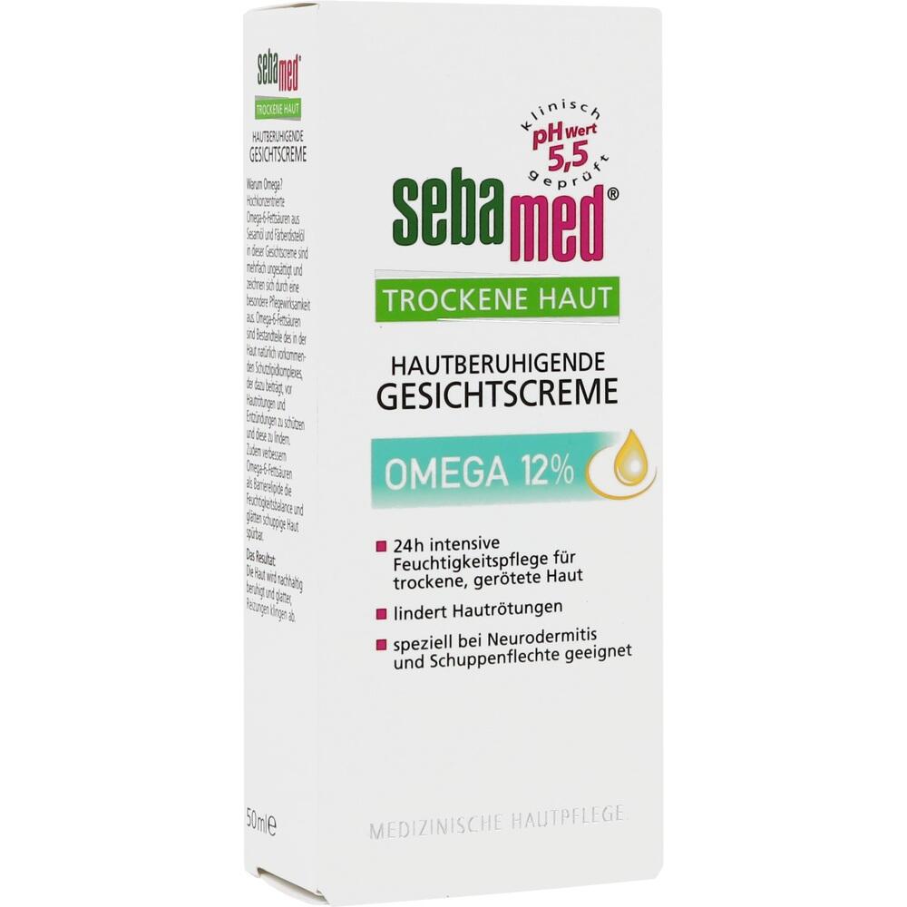 Wei&szlig;e Verpackung einer feuchtigkeitsspendenden Gesichtscreme f&uuml;r trockene Haut.