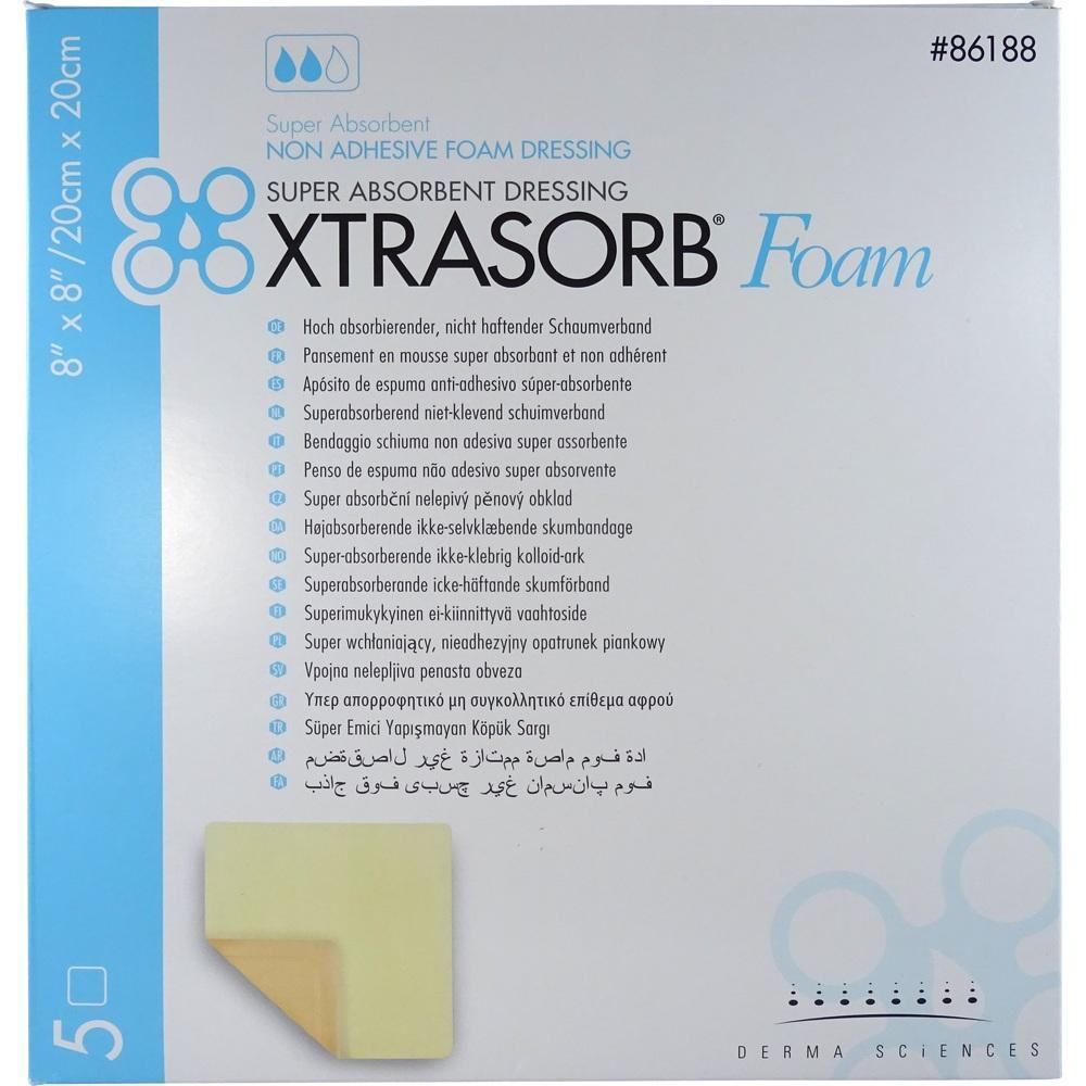 Verpackung eines superabsorbierenden, nicht haftenden Schaumverbands.