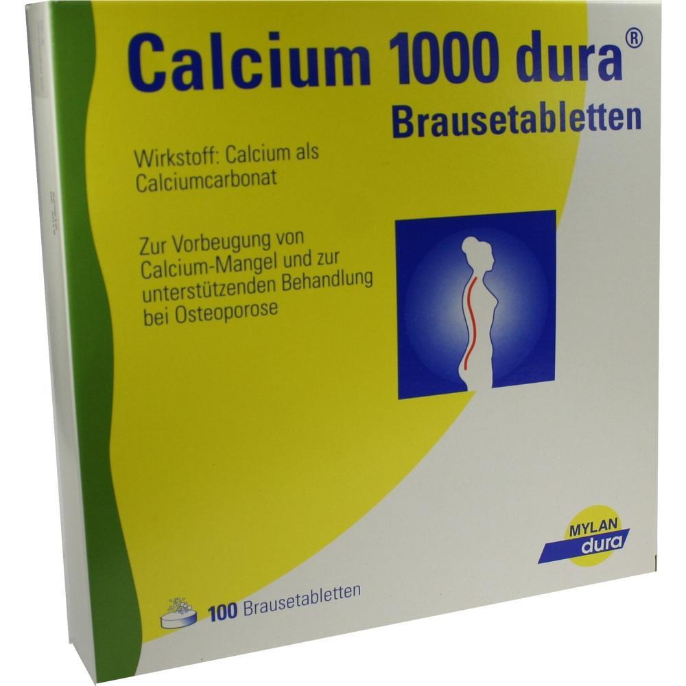 Verpackung von Calcium-Brausetabletten zur Vorbeugung von Calciummangel und Osteoporose.