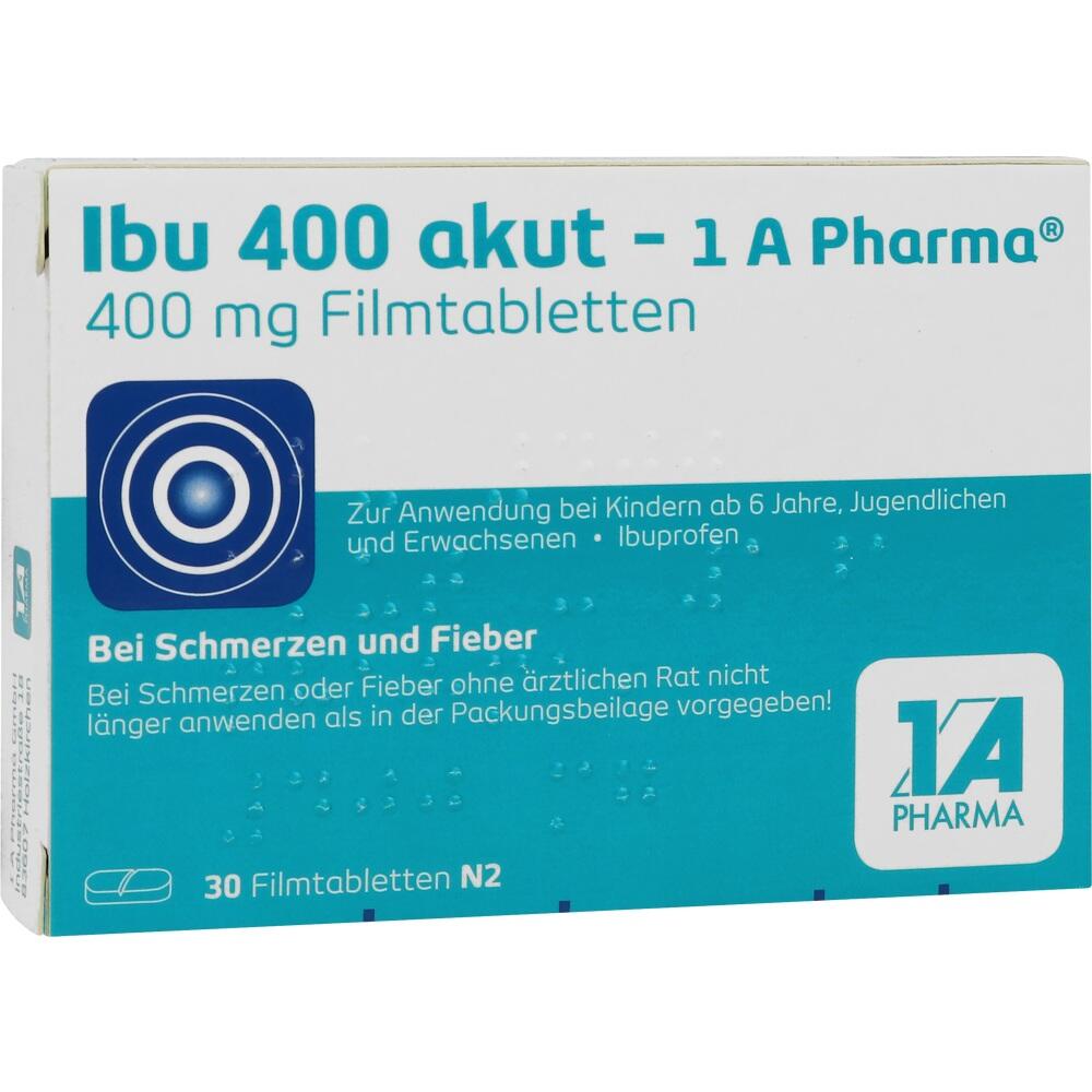 Eine Packung mit Ibuprofen-Tabletten zur Schmerzlinderung und Fiebersenkung.
