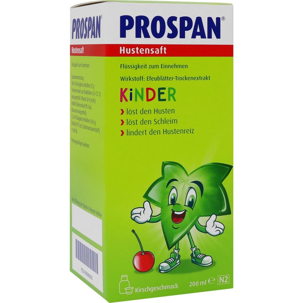 Prospan Hustensaft für Kinder mit Kirschgeschmack.
