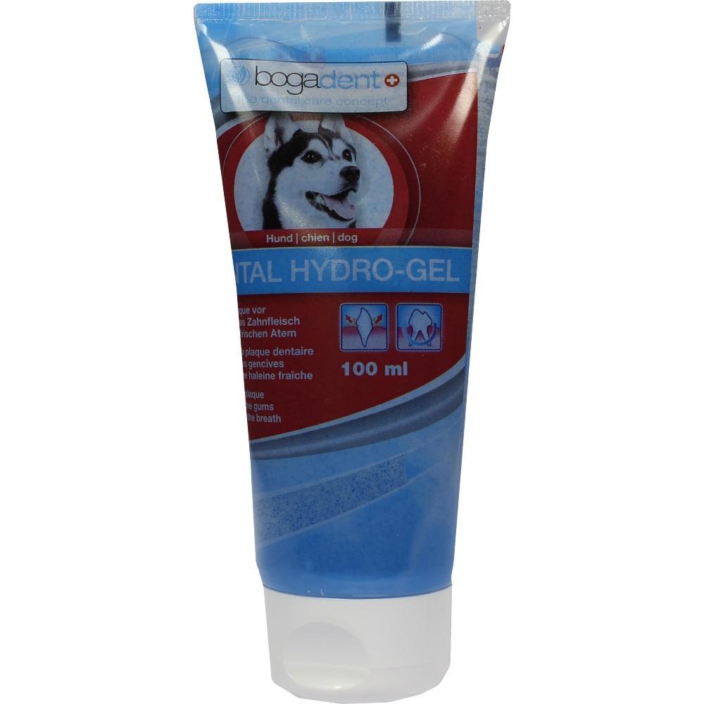 Eine Tube Zahngel f&uuml;r Hunde mit einem Bild von einem Hund darauf.