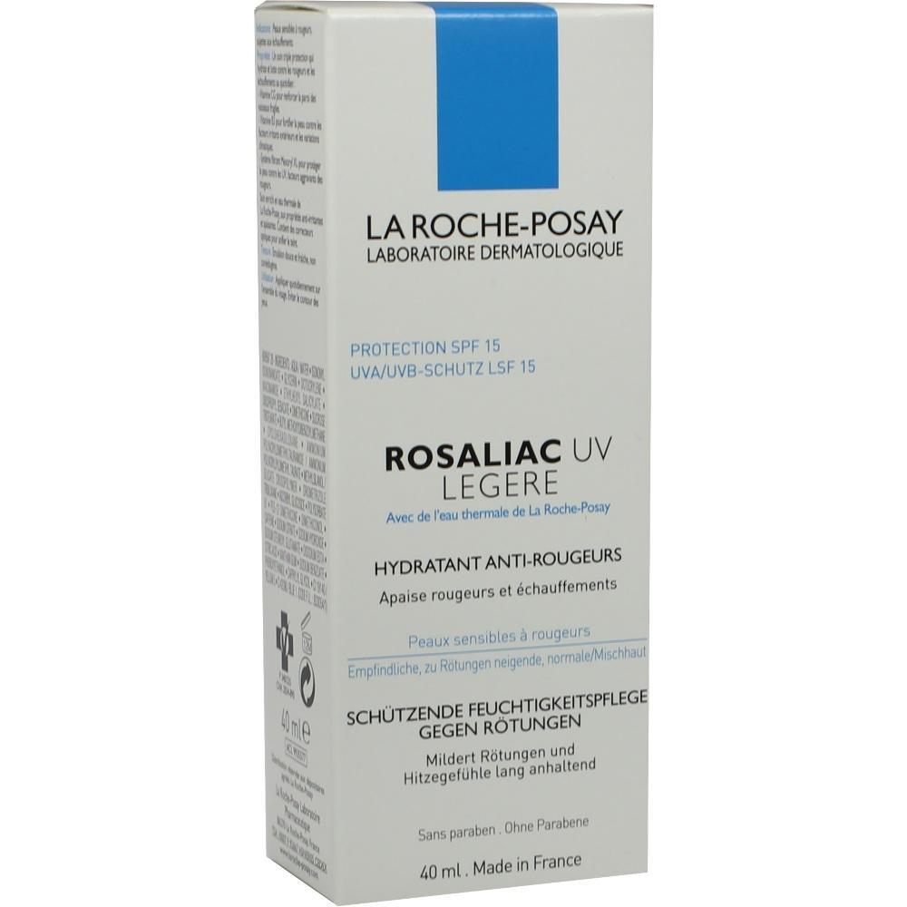Weiße Schachtel mit der Aufschrift "La Roche-Posay Rosaliac UV Legere".