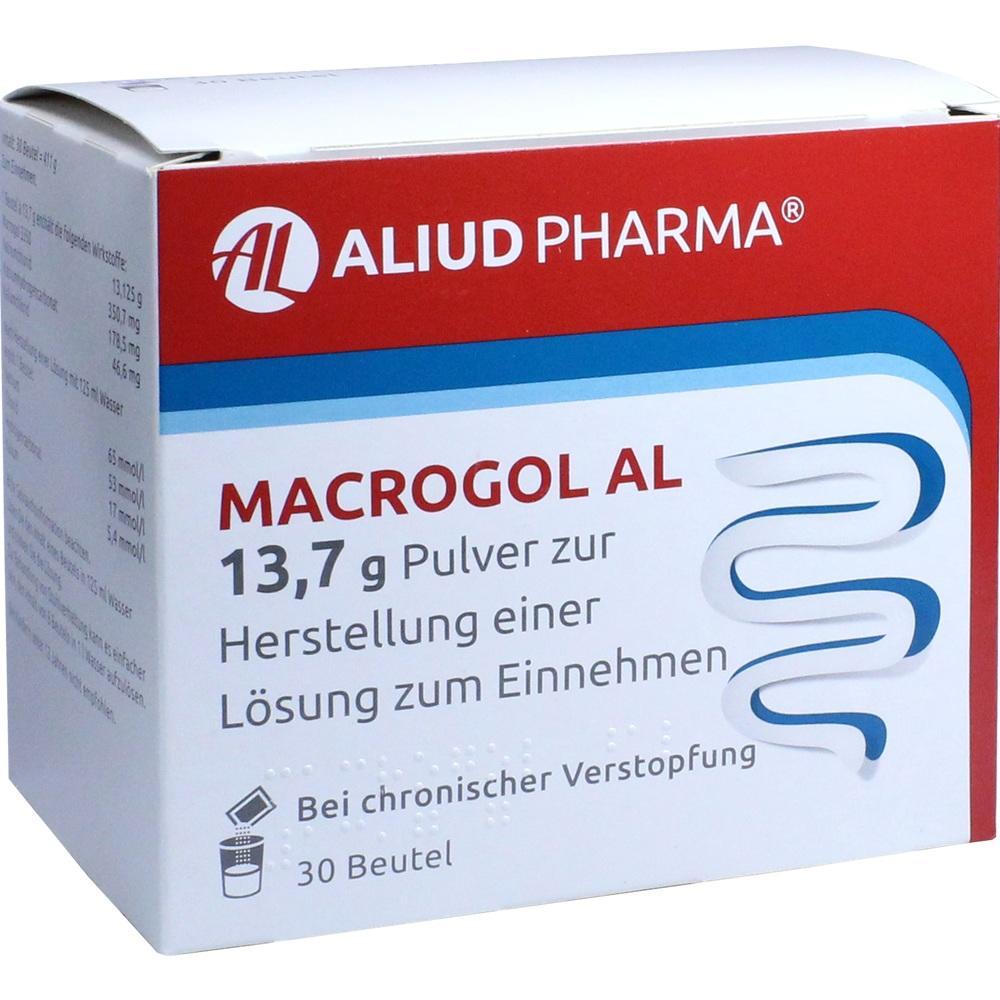Eine Packung Macrogol-Pulver zur Linderung von chronischer Verstopfung.