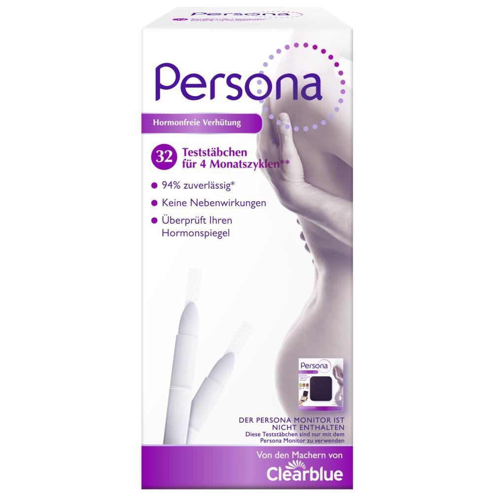 Verpackung einer hormonfreien Verhütungsmethode mit 32 Teststäbchen für 4 Monatszyklen.