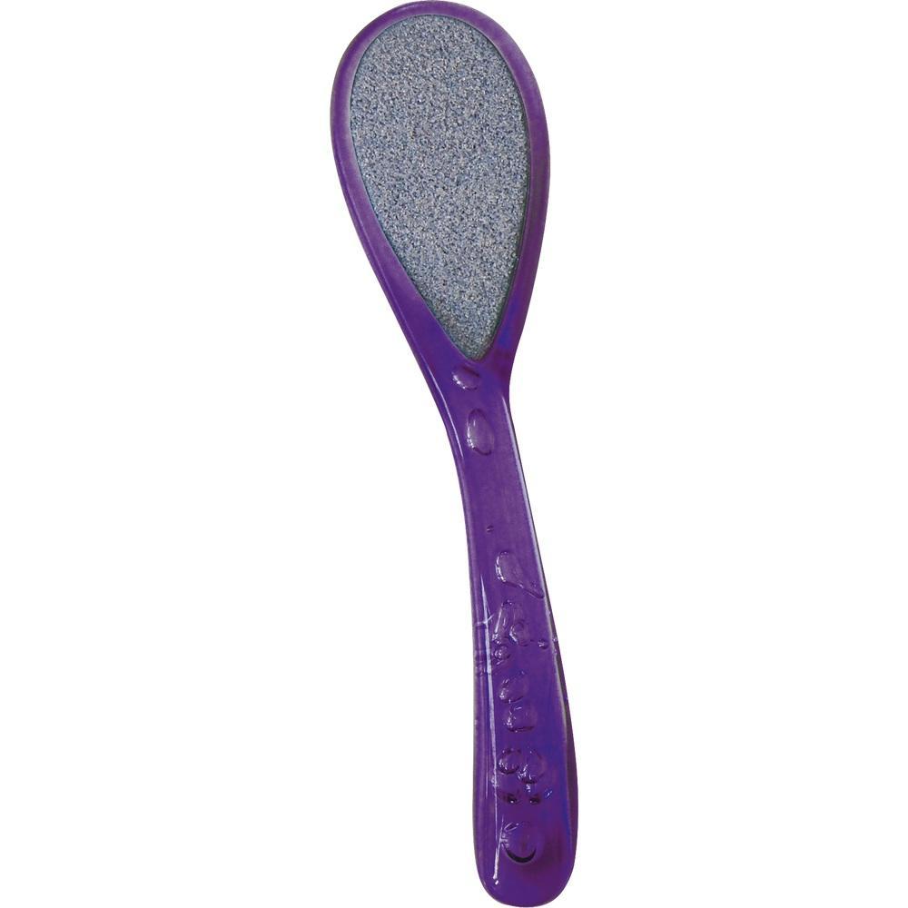 Lila Fu&szlig;feile mit rauer Oberfl&auml;che.