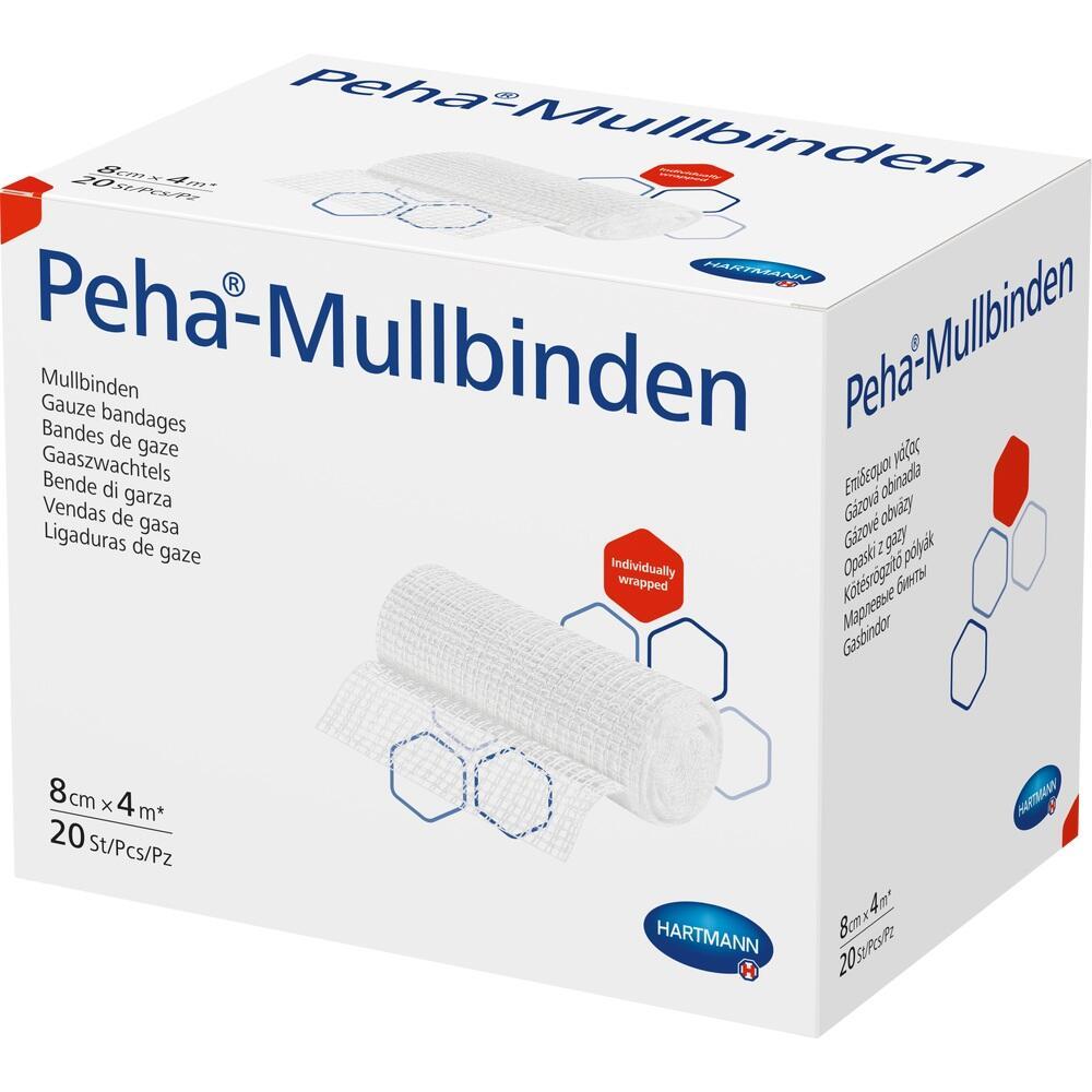 Eine Verpackung mit Mullbinden der Marke Peha von Hartmann.