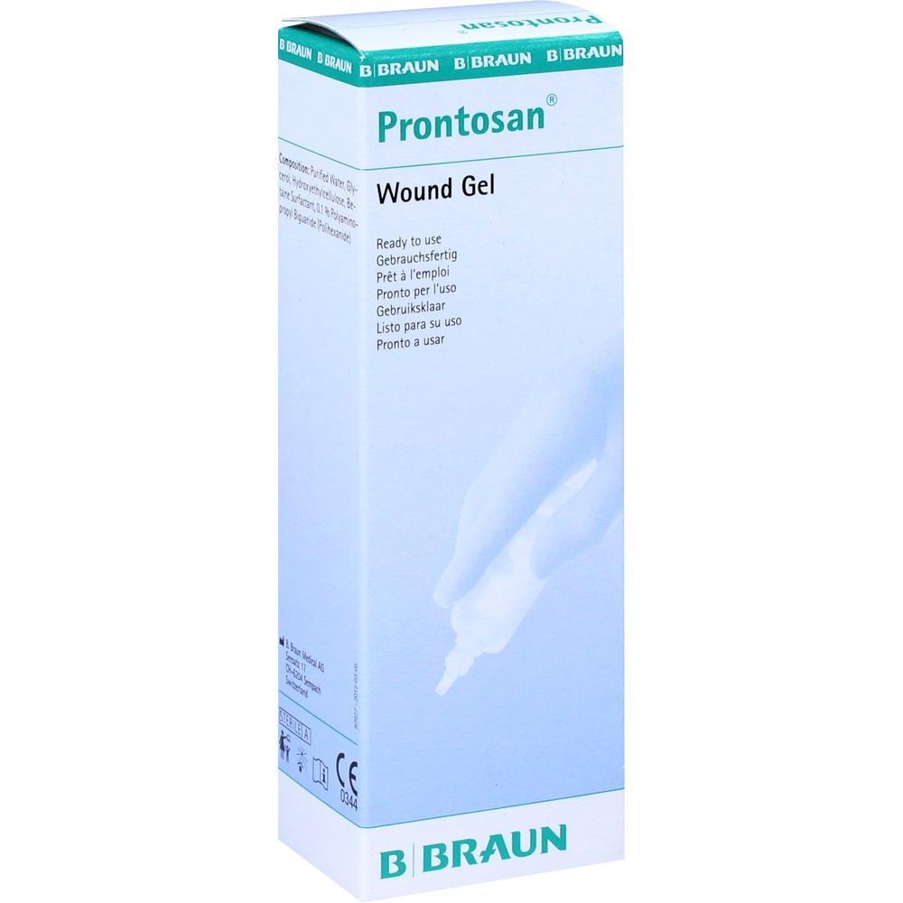 Eine Verpackung von Prontosan Wundgel von B. Braun.