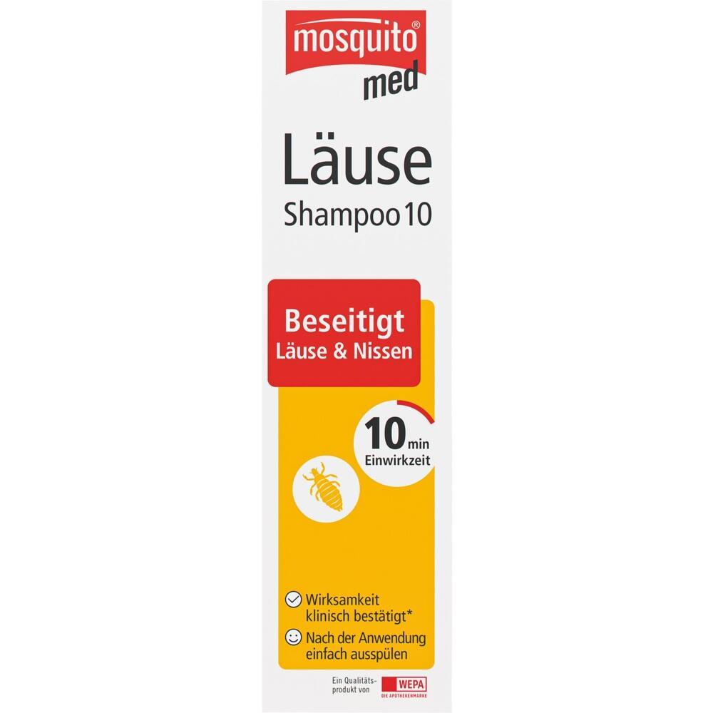 Eine Verpackung von Lausshampoo zur Entfernung von L&auml;usen in 10 Minuten.