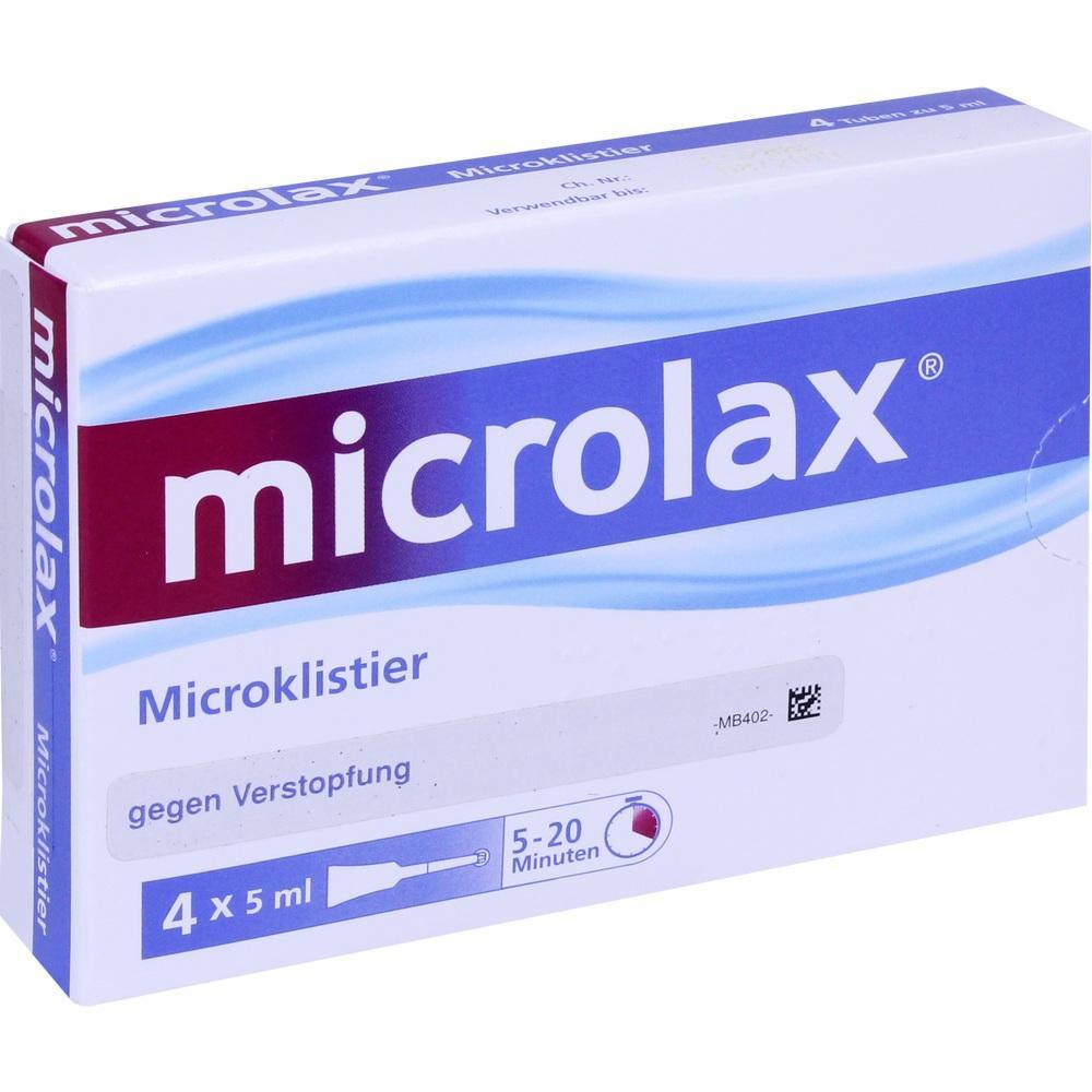 Eine Packung Microlax, ein Mittel gegen Verstopfung.