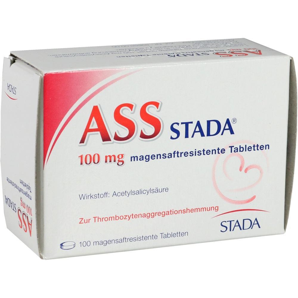 Eine Packung mit 100 Tabletten Acetylsalicylsäure von Stada.