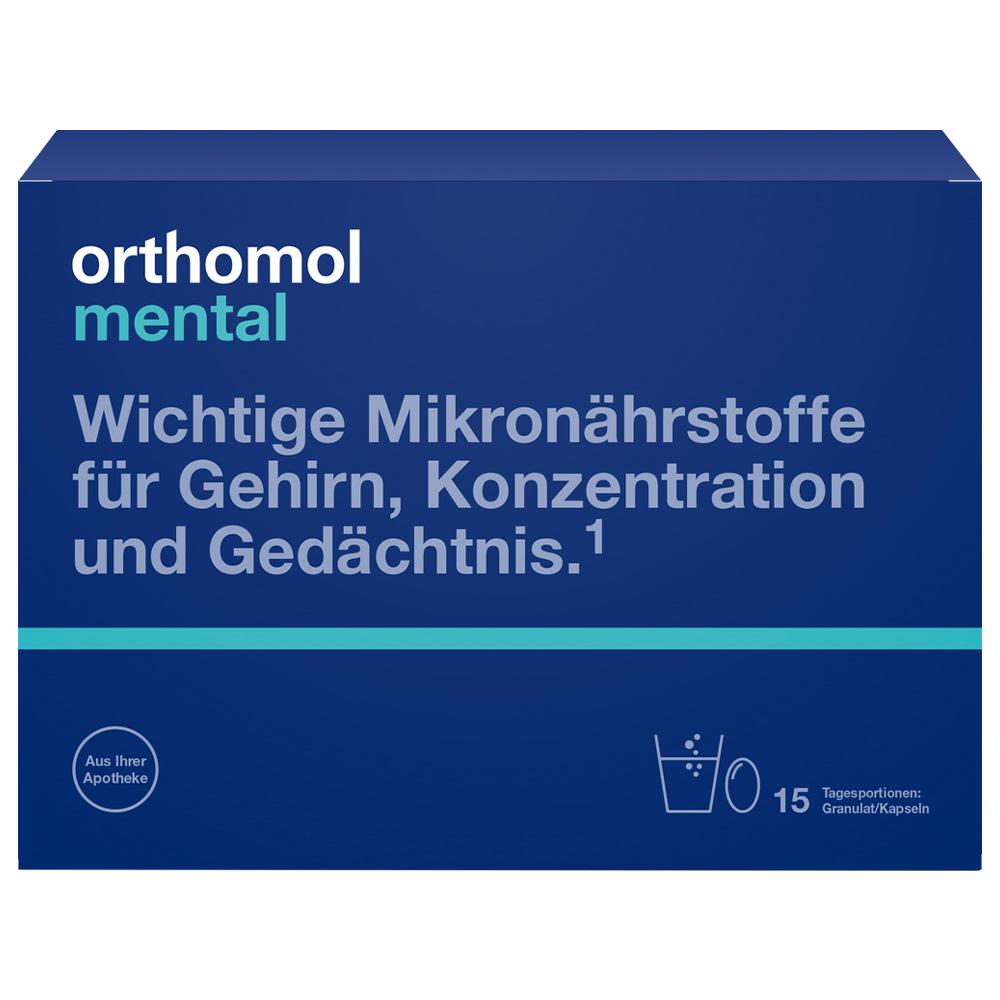 Eine blaue Verpackung mit Text zu Mikron&auml;hrstoffen f&uuml;r das Gehirn.
