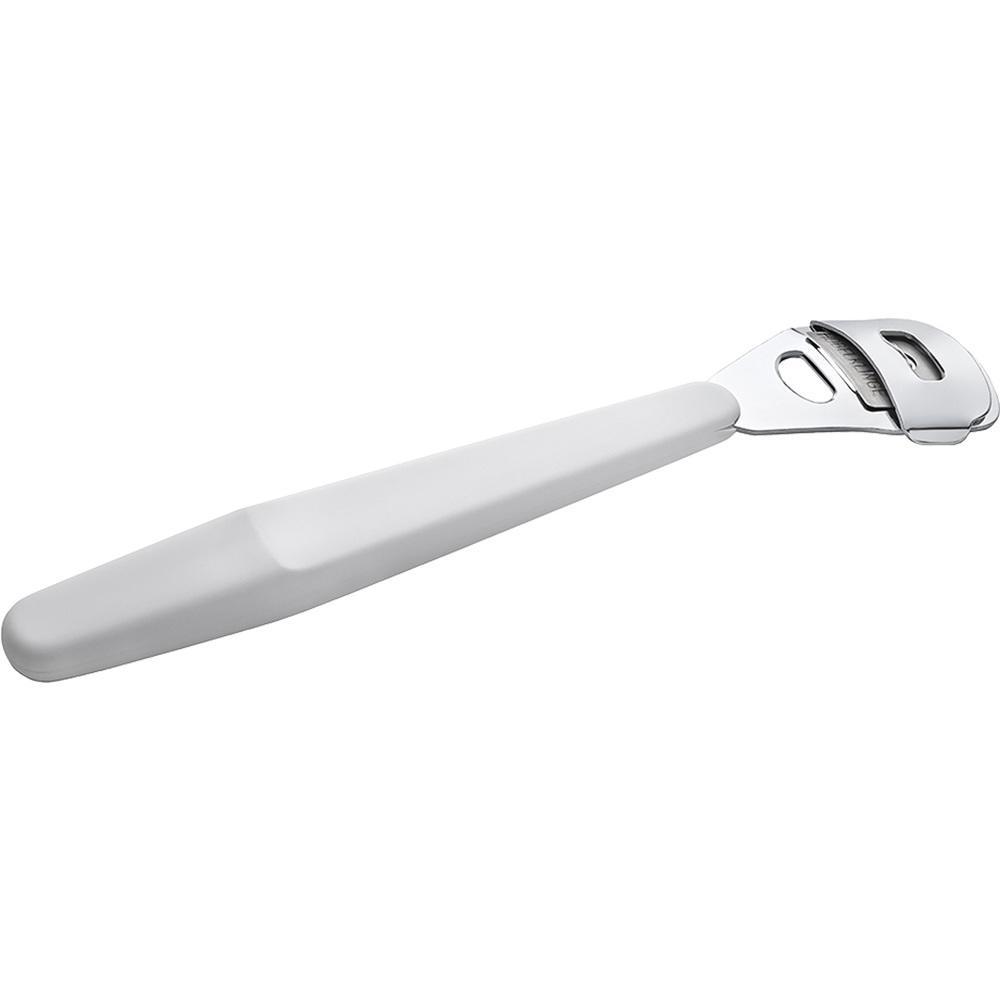 Ein wei&szlig;er Gem&uuml;sesch&auml;ler mit Metallklinge.