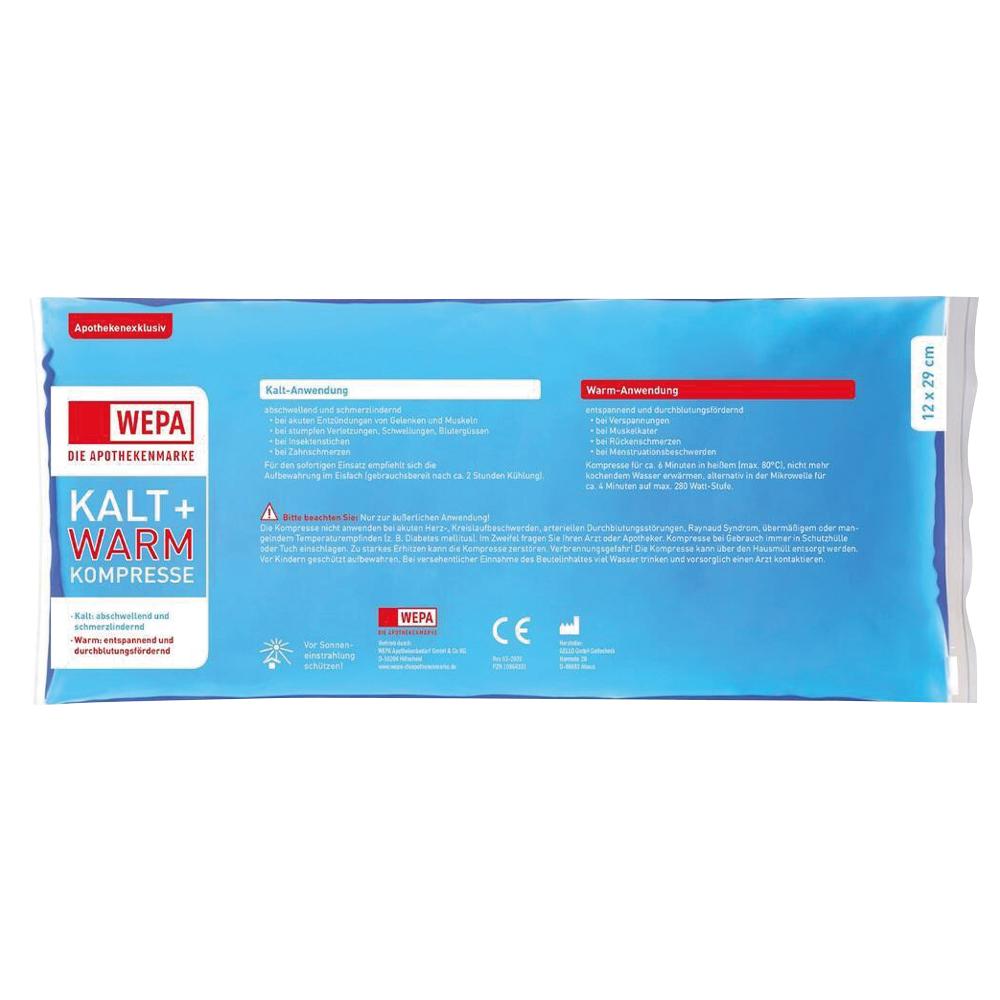 Blaue Kalt- und Warmkompresse von WEPA f&uuml;r Anwendungen bei Schmerzen.