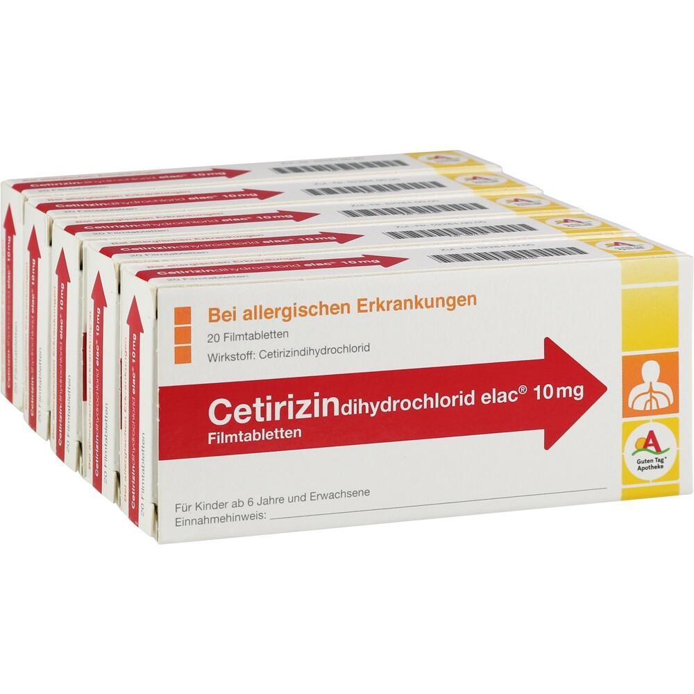 Eine Packung Cetirizin-Tabletten gegen Allergien.