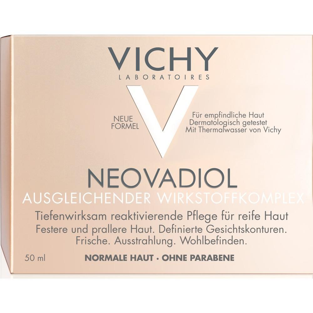 Beige Verpackung von Vichy Neovadiol Creme f&uuml;r reife Haut.