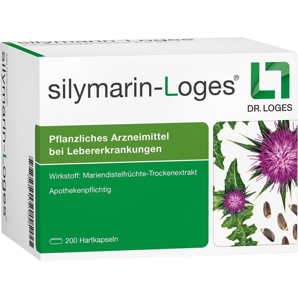 Verpackung eines pflanzlichen Medikaments mit Mariendistel-Extrakt gegen Lebererkrankungen.