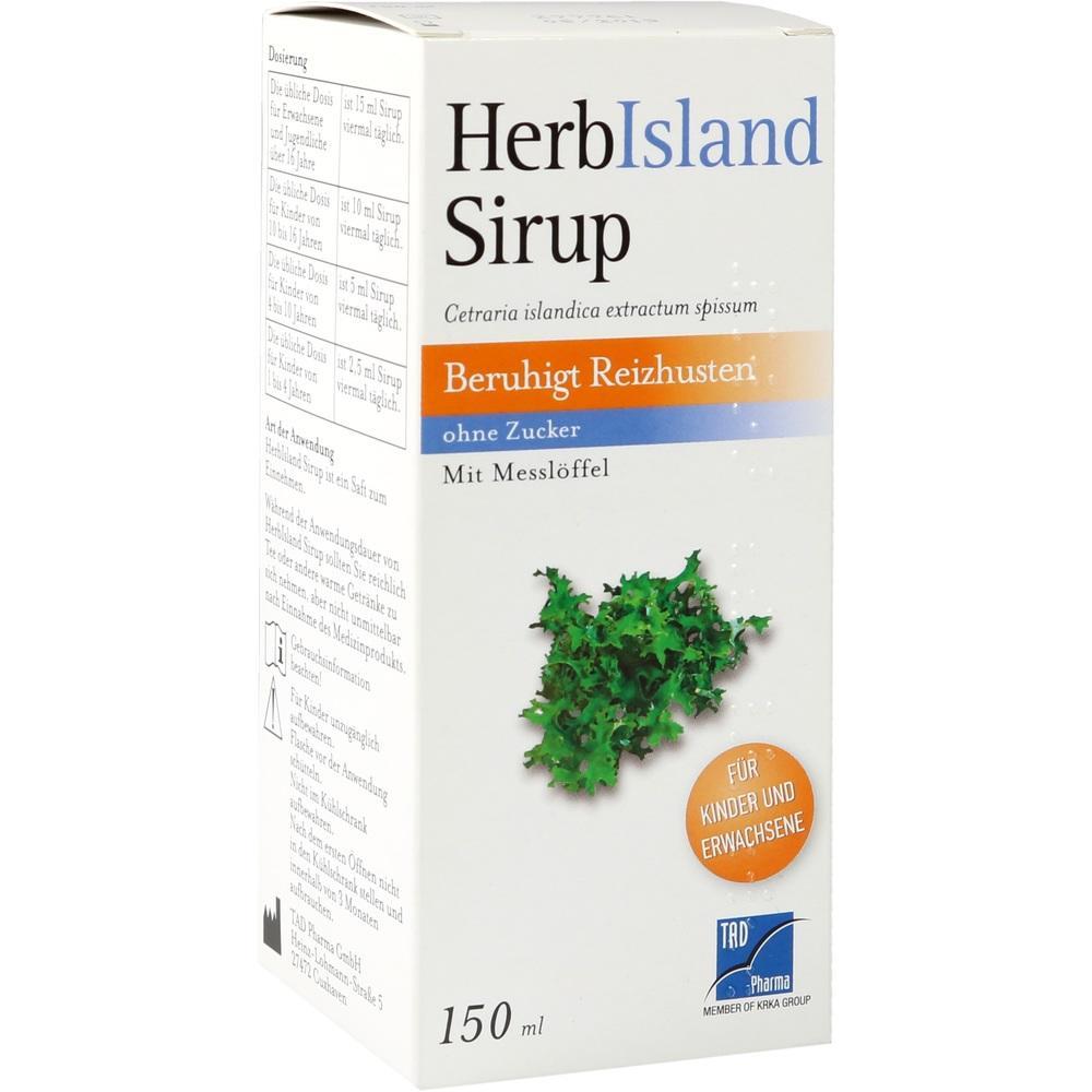 Weißer Karton mit Sirup gegen Reizhusten ohne Zucker, für Kinder und Erwachsene.
