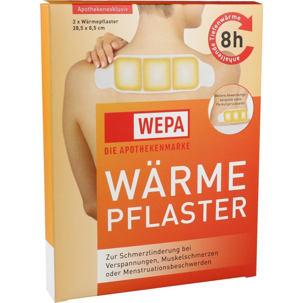 Verpackung von Wepa W&auml;rmepflaster zur Schmerzbehandlung.