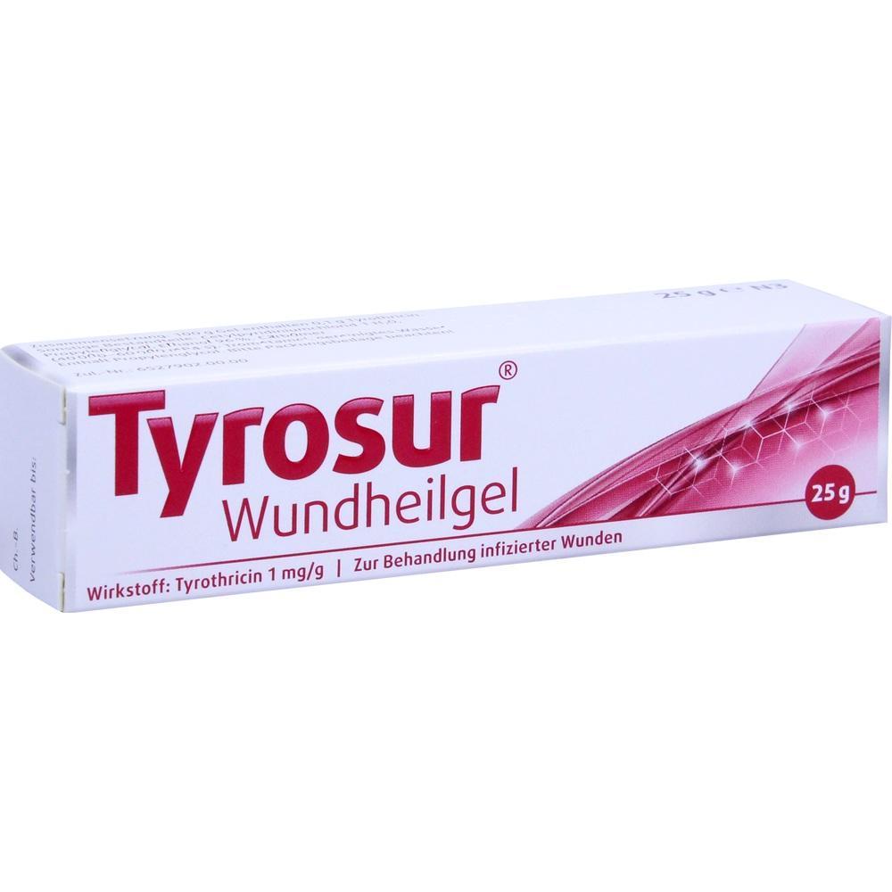 Eine Packung Tyrosur Wundgel zur Behandlung infizierter Wunden.