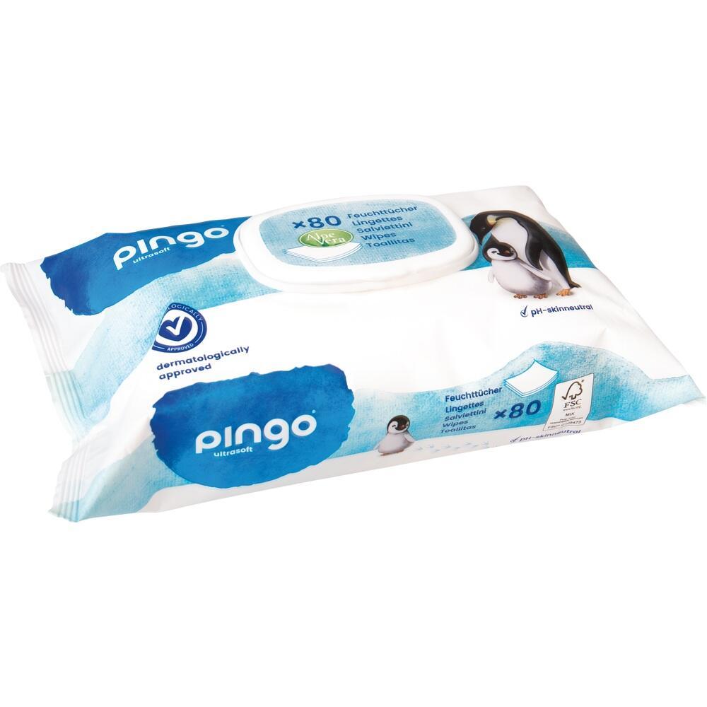 Zwei Packungen Feuchtt&uuml;cher mit Pinguinen darauf.