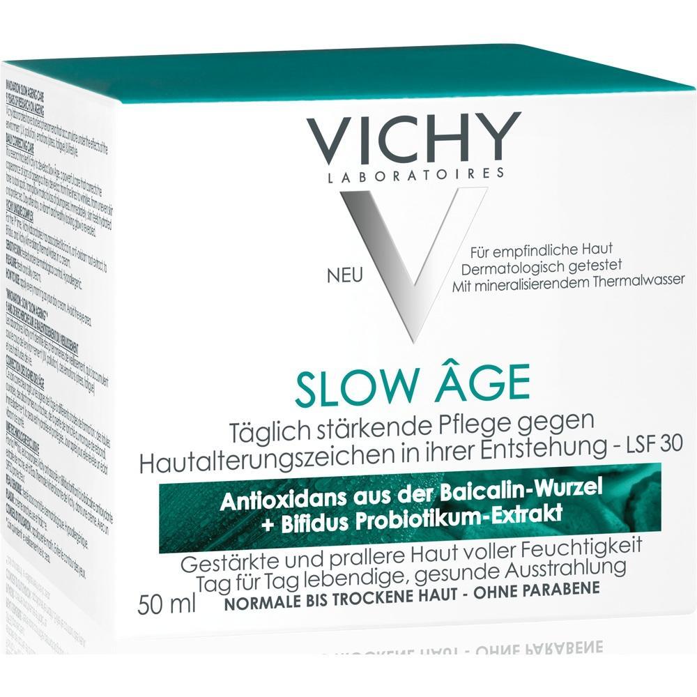 Eine Creme-Verpackung von Vichy mit Anti-Aging-Pflege f&uuml;r empfindliche Haut.
