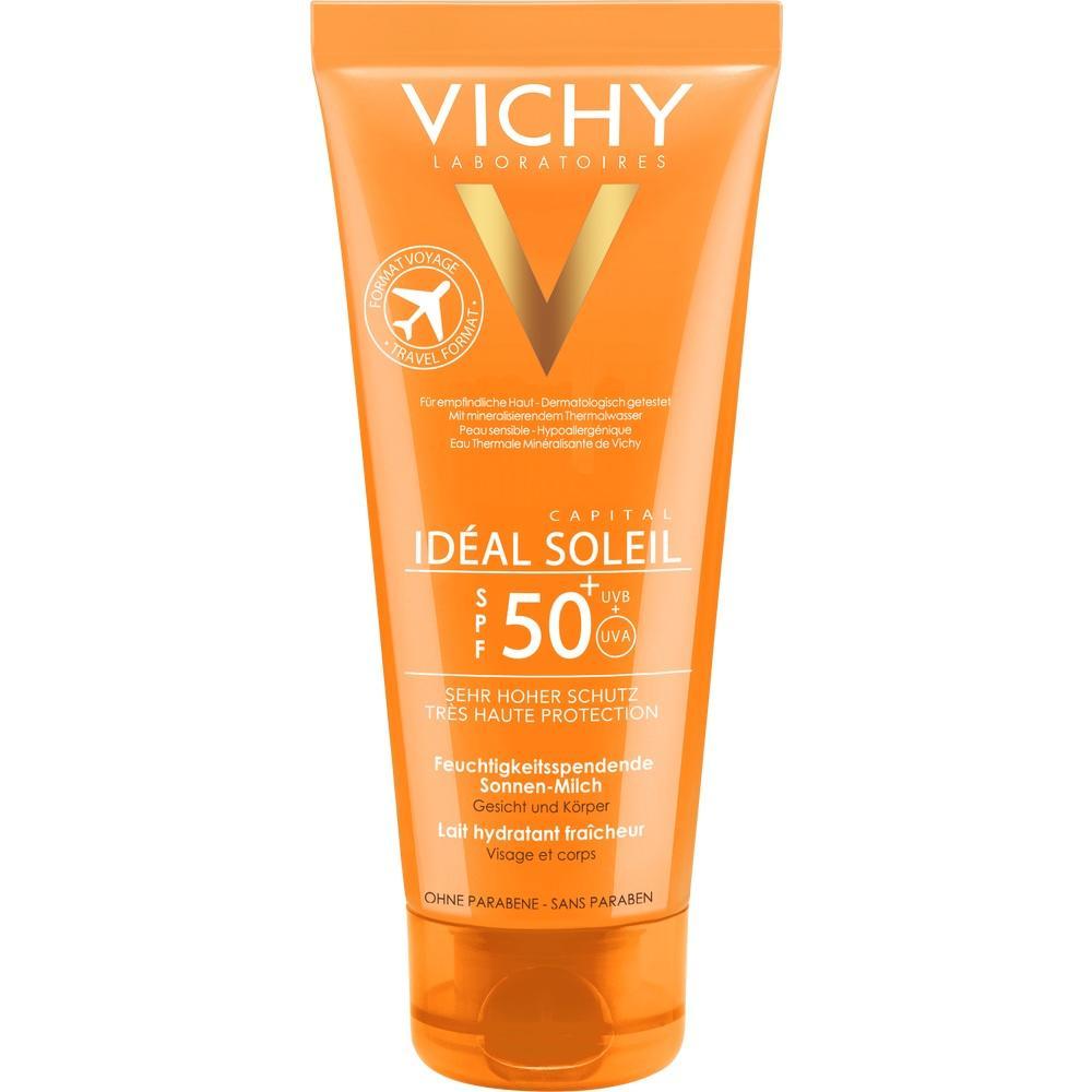 Orange Sonnencreme-Tube mit LSF 50+ und hoher Schutzwirkung f&uuml;r empfindliche Haut.