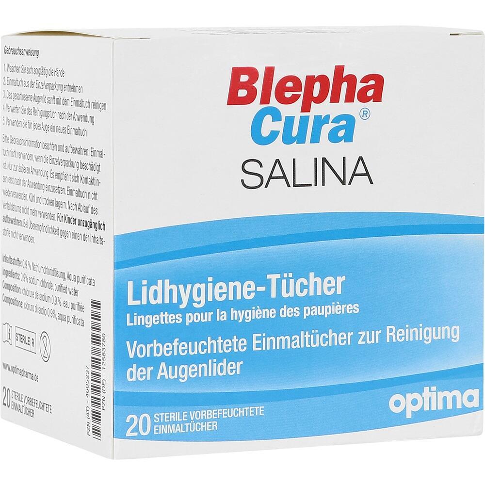 Die Verpackung zeigt Lidhygiene-Tücher zur Reinigung der Augenlider.
