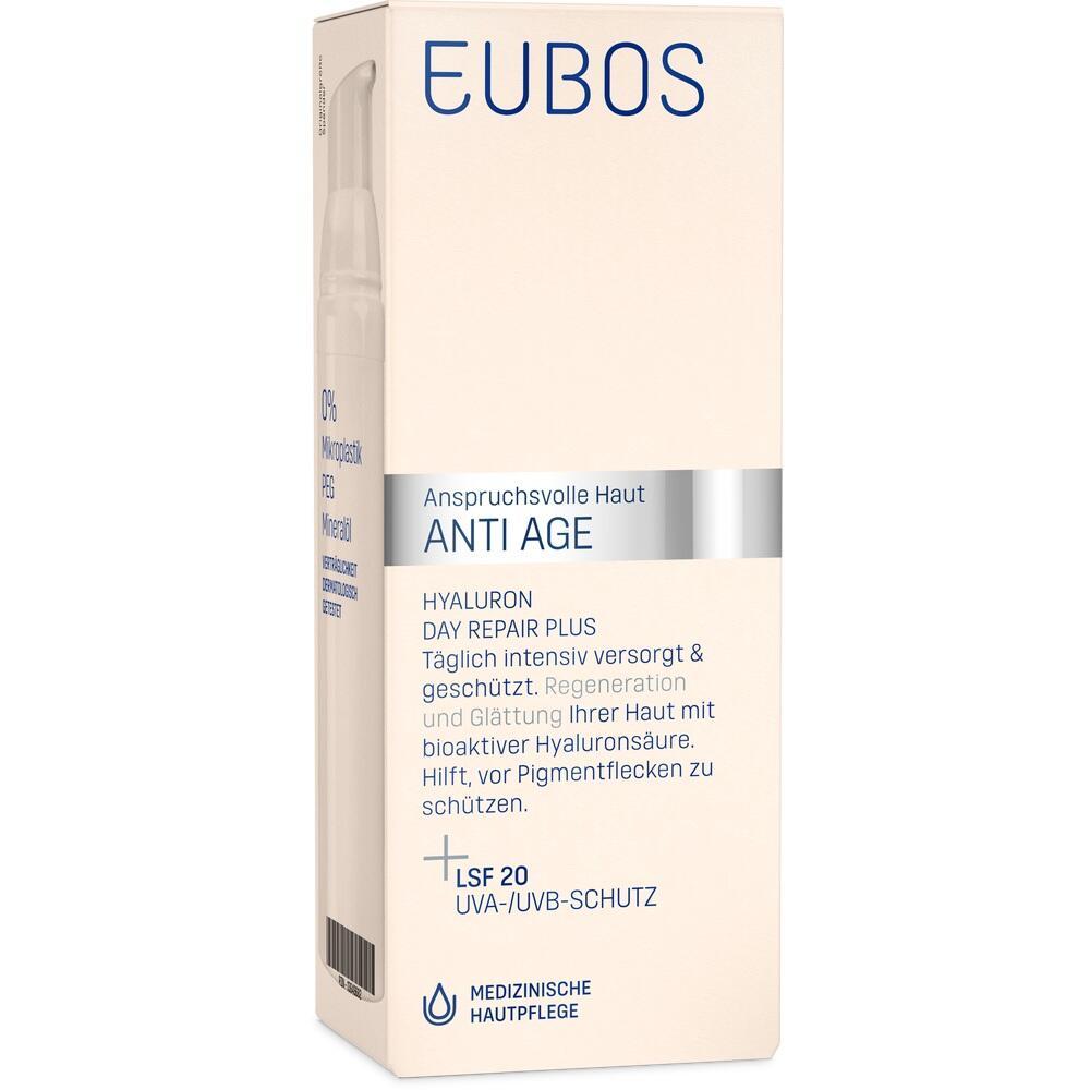 Eine Hautpflegeverpackung mit Anti-Aging-Creme von Eubos.