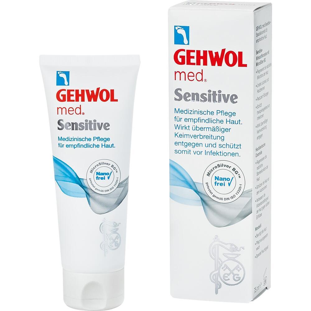 Eine Tube und Schachtel von Gehwol Fußcreme für empfindliche Haut.