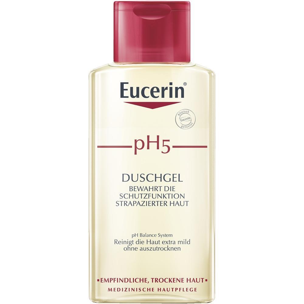 Flasche Eucerin pH5 Duschgel für empfindliche, trockene Haut.