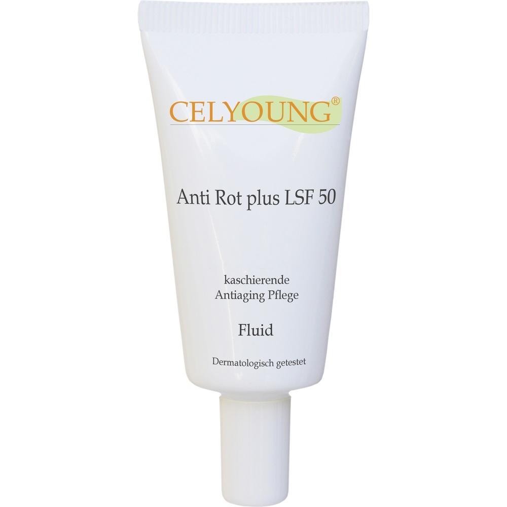 Wei&szlig;e Tube mit Sonnencreme und Anti-Rot-Schutz, LSF 50.