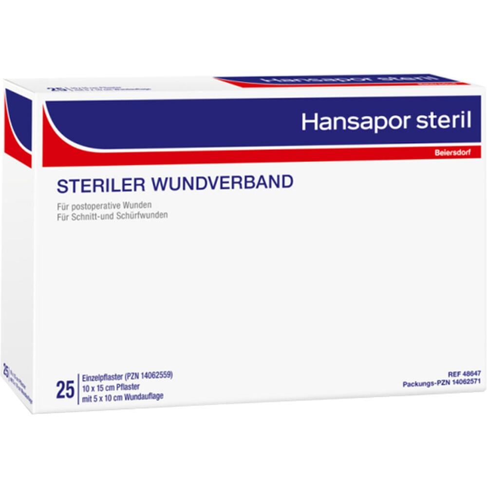 Weiße Packung mit sterilem Wundverband für post-operative Wunden.