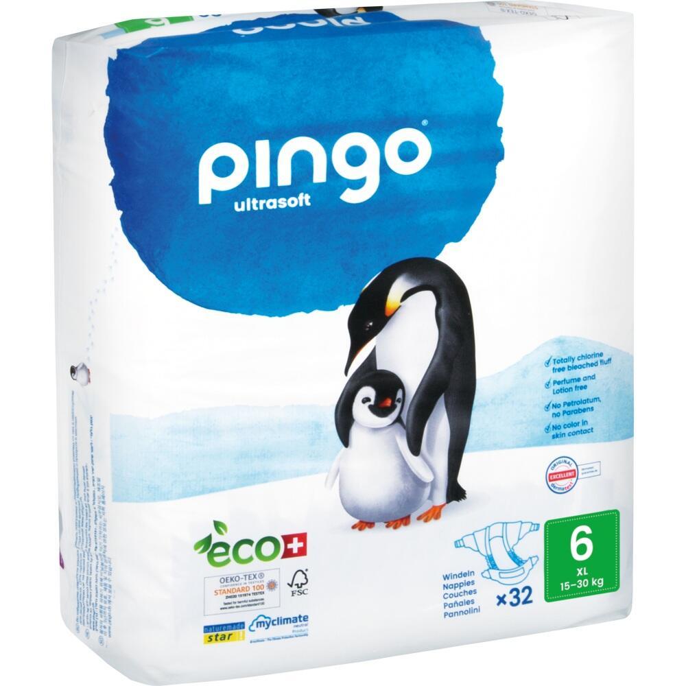 Auf der Windelpackung sind ein gro&szlig;er und ein kleiner Pinguin abgebildet.
