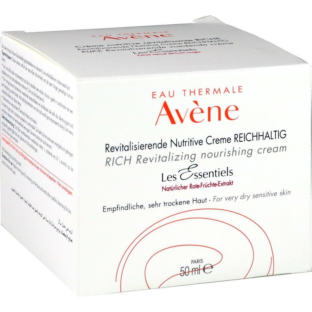Weiße Box mit Avène-Logo und Beschreibung einer Creme für empfindliche, trockene Haut.