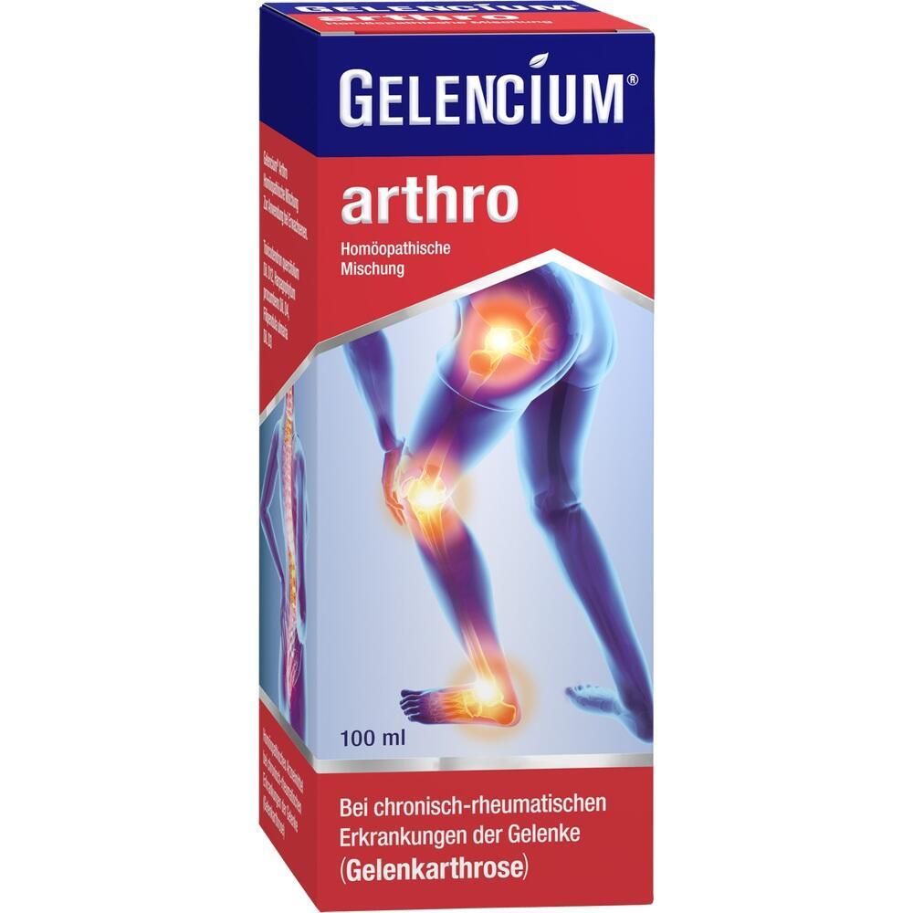 Verpackung eines hom&ouml;opathischen Mittels f&uuml;r Gelenkschmerzen mit 100 ml Inhalt.