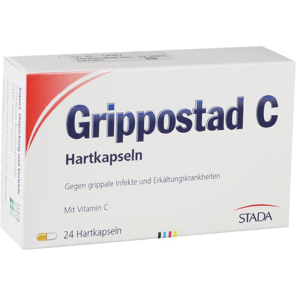 Eine Packung Grippostad C Kapseln gegen Erk&auml;ltungen.