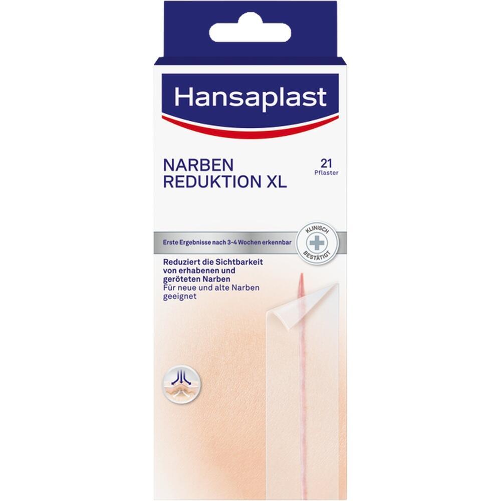 Pflasterverpackung für Narbenreduktion mit der Aufschrift "Hansaplast".