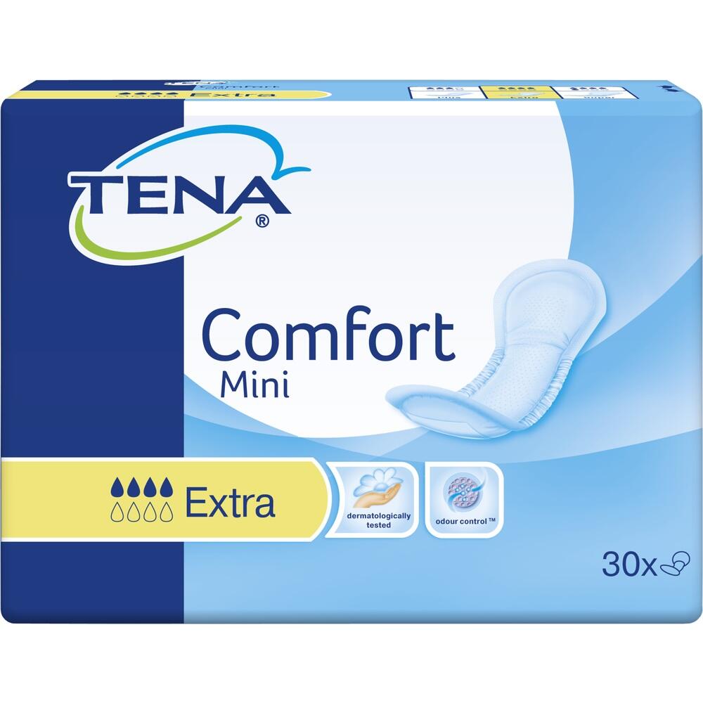 Packung von TENA Comfort Mini Inkontinenzeinlagen mit 30 St&uuml;ck.