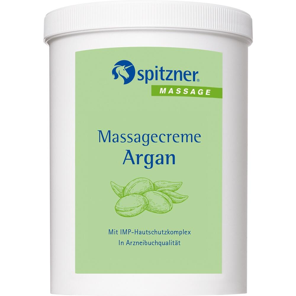 Eine Dose mit Argan-Massagecreme der Marke Spitzner.