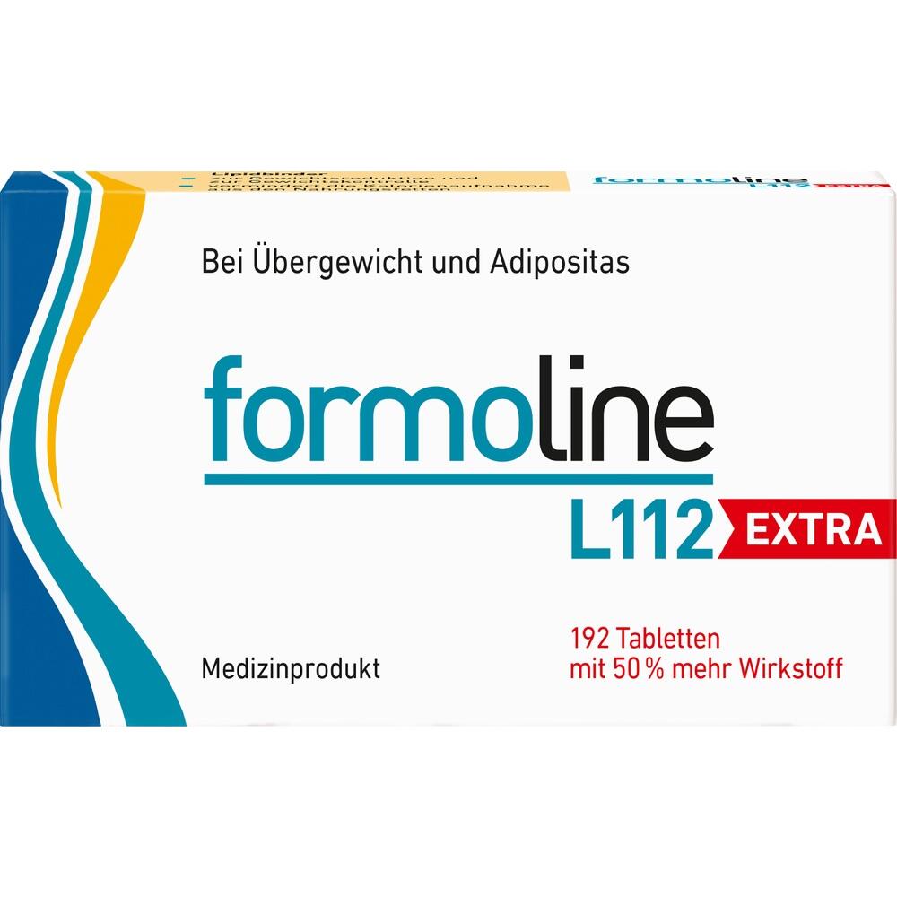 Eine Packung Formoline L112 Extra Tabletten gegen &Uuml;bergewicht.