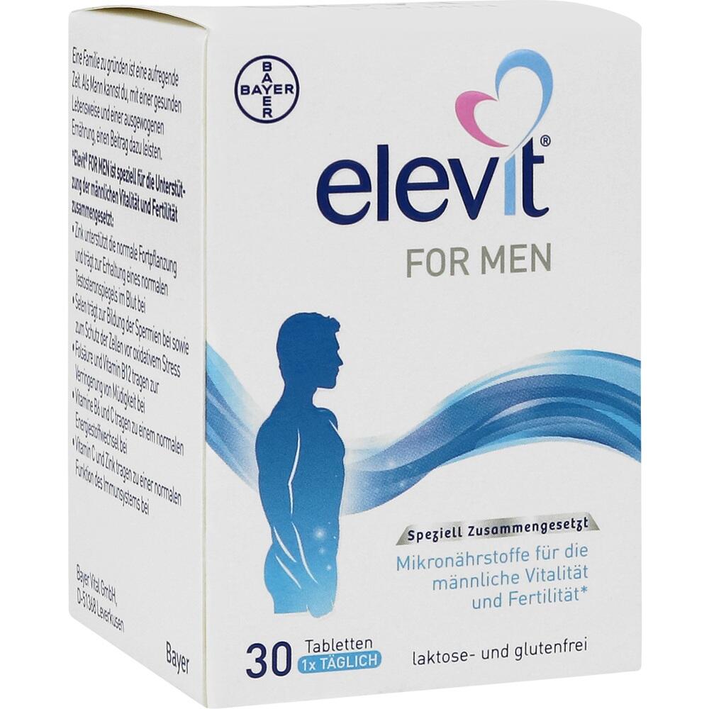 Eine Packung Tabletten für Männer mit einem blauen Figuren-Symbol auf der Vorderseite.