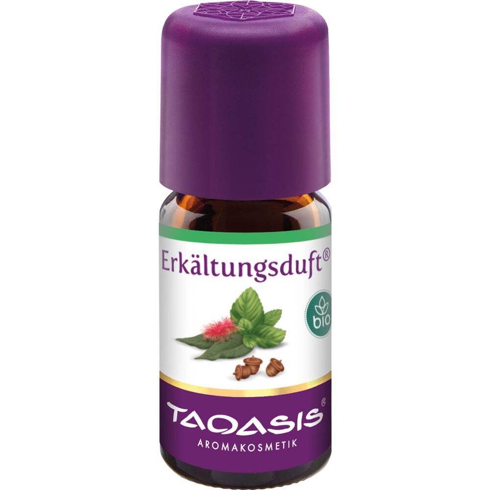 Kleines Fl&auml;schchen mit lila Deckel und der Aufschrift "Erk&auml;ltungsduft".