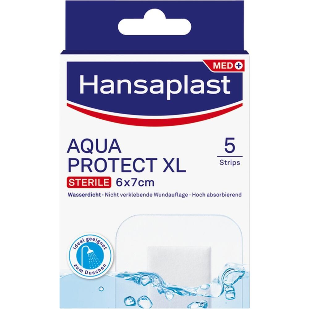 Verpackung von wasserdichten Pflastern der Marke Hansaplast.
