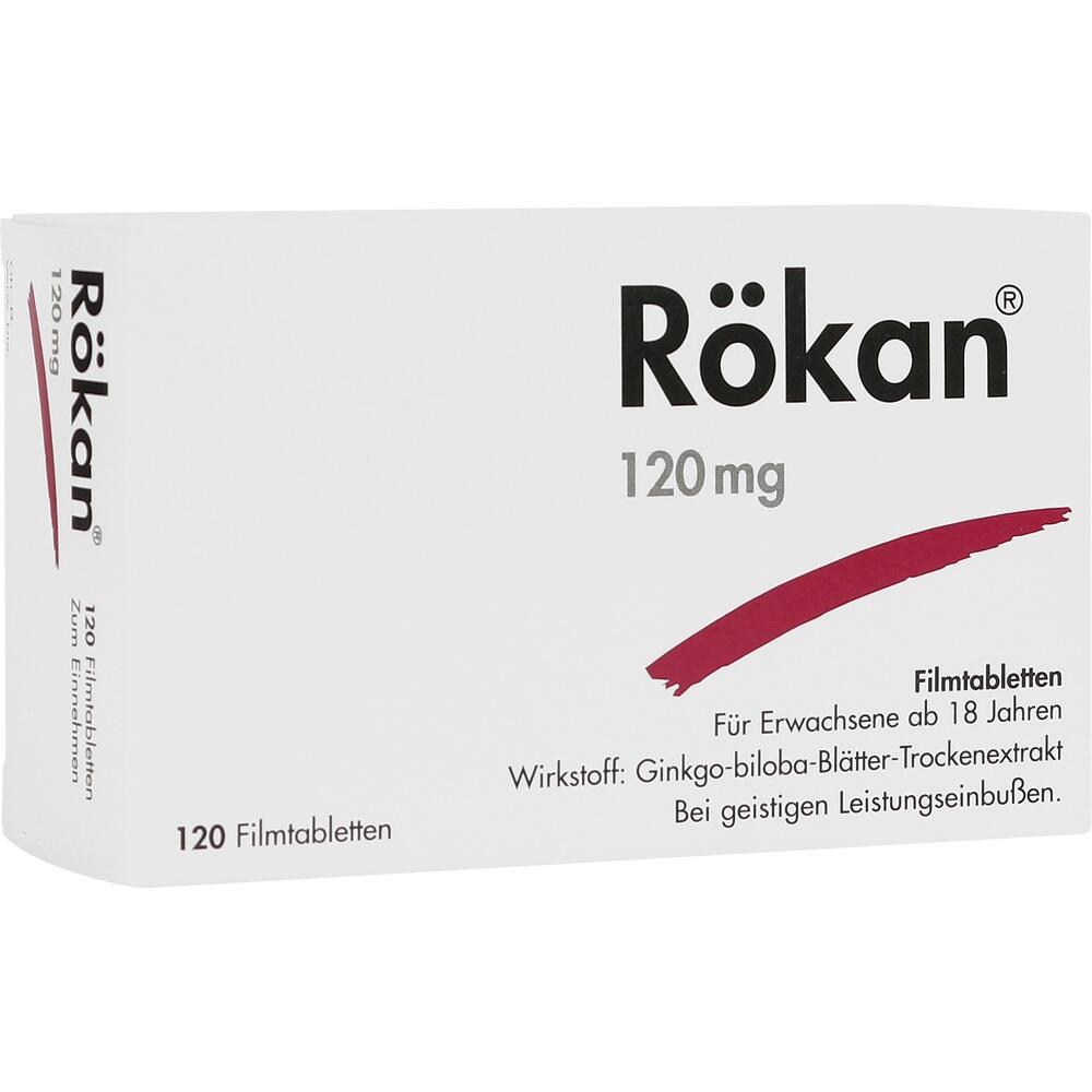 Eine Packung Rokan-Tabletten mit 120 Tabletten à 120 mg.