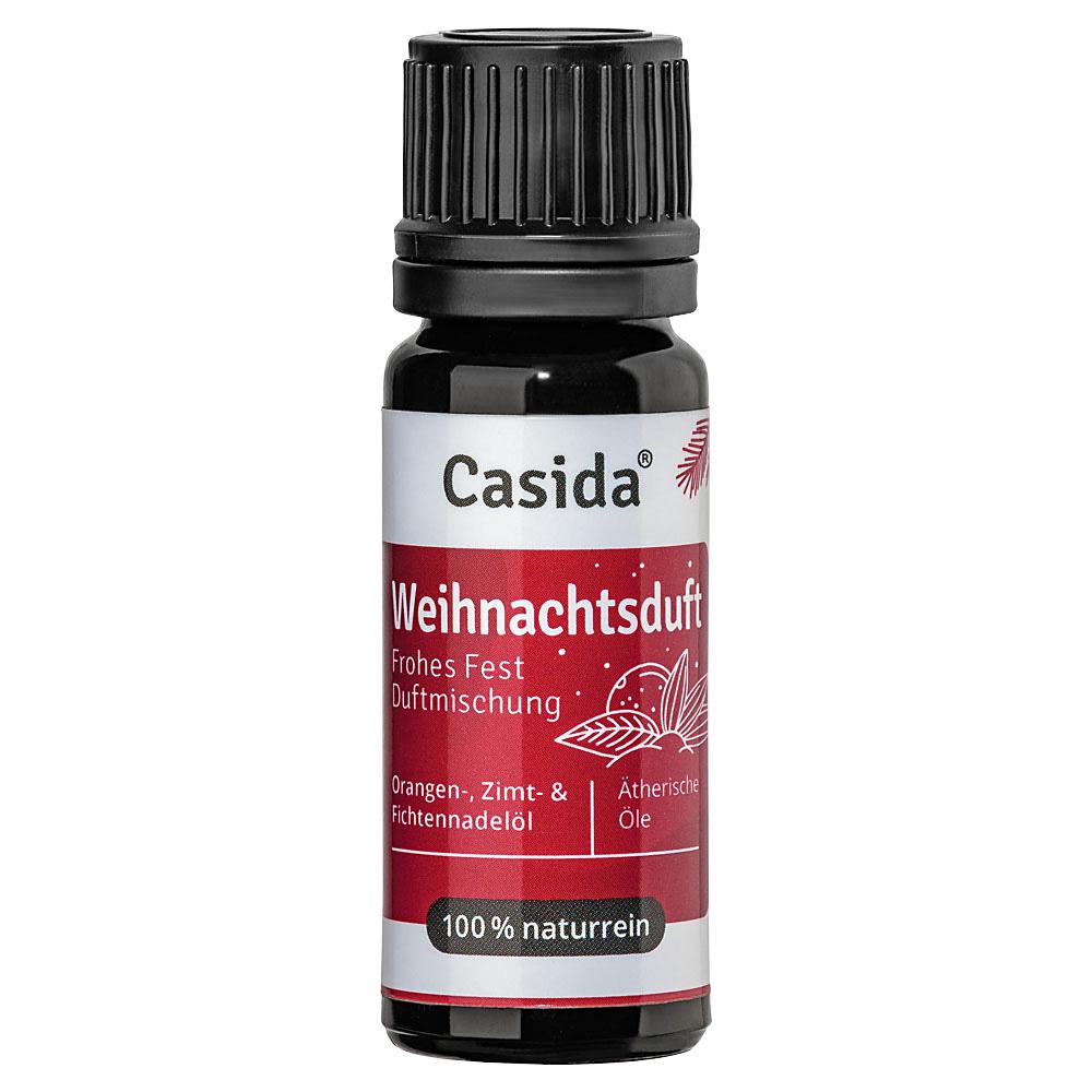 Eine kleine Flasche mit Weihnachtsduft&ouml;l.