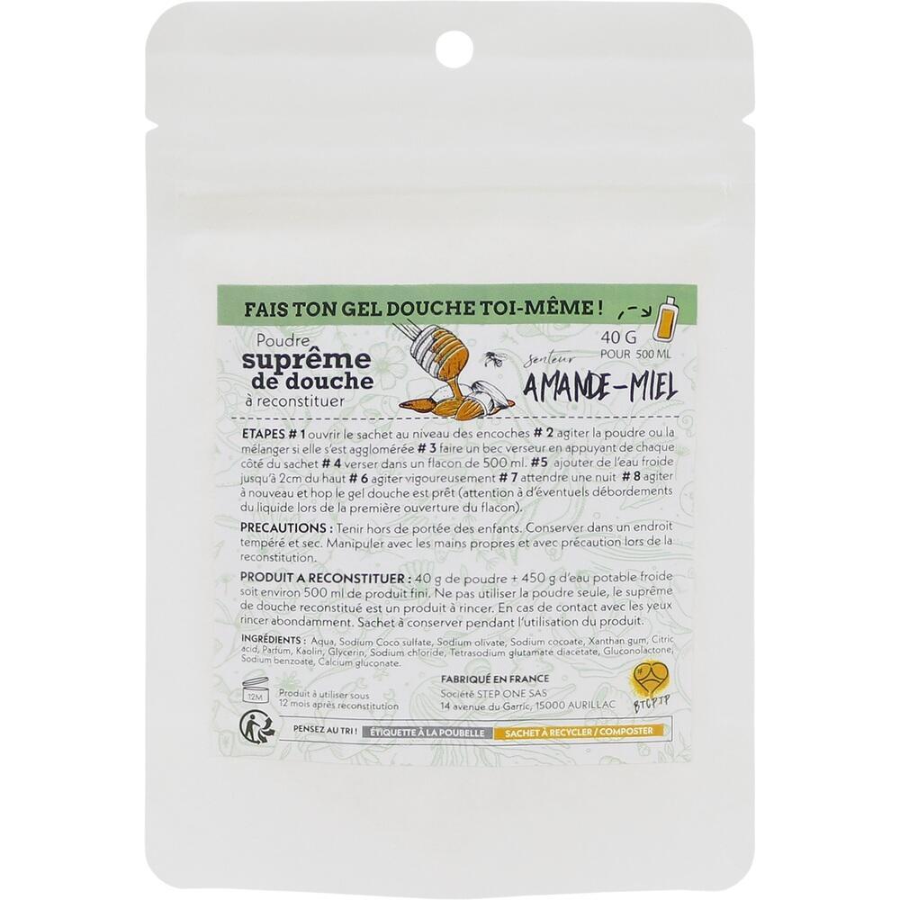 Eine Packung mit Anleitung, um Duschgel selbst herzustellen.