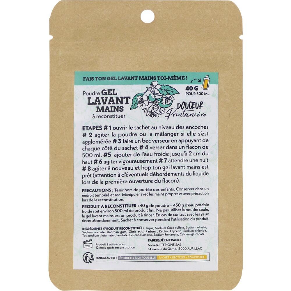 Beutel mit Anleitung zur Herstellung von fl&uuml;ssigem Handwaschgel.