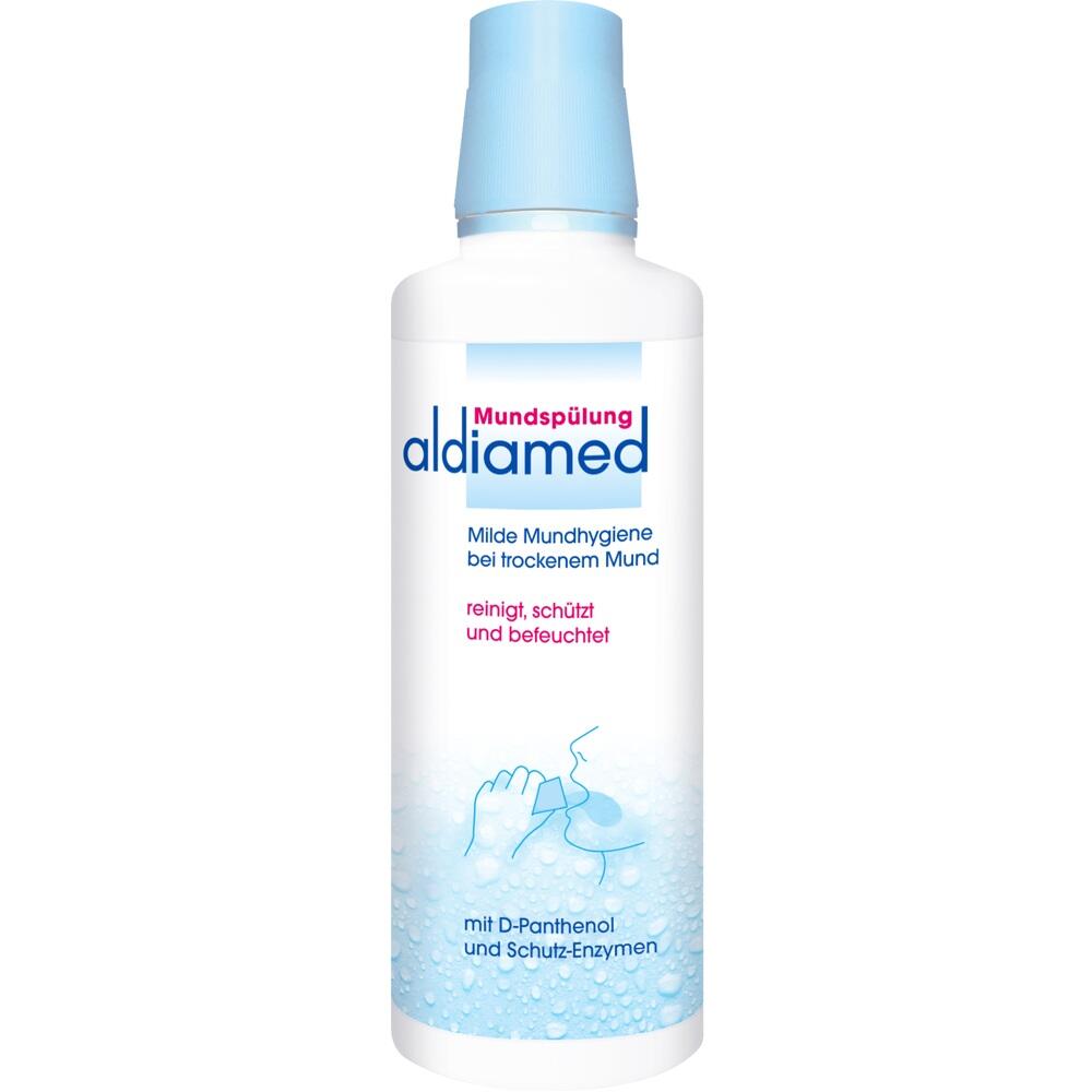 Eine Flasche Mundsp&uuml;lung f&uuml;r trockenen Mund.